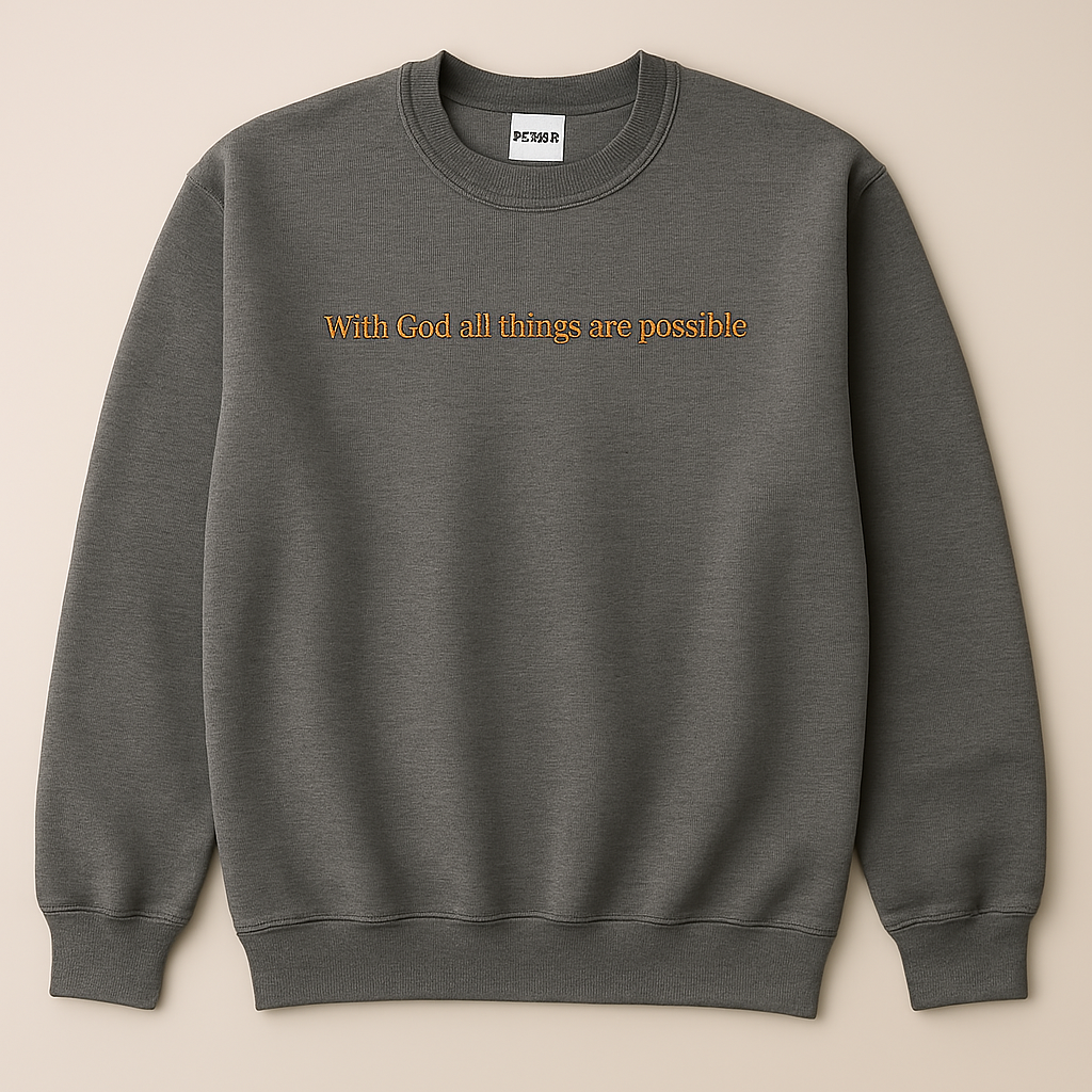 With God embroidered Sweatshirt