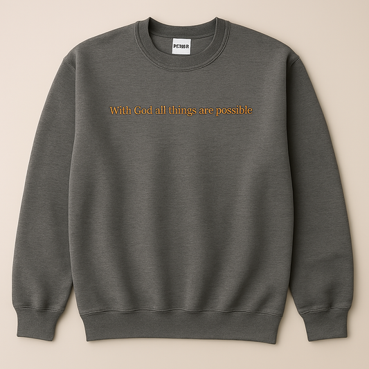 With God embroidered Sweatshirt